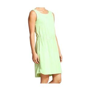 Athleta Womens Astra Dress Size 10 Neon Green Sleeveless Lightweight Casual
